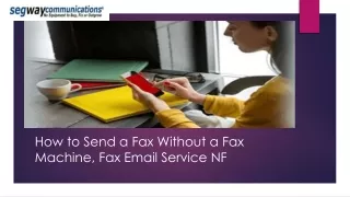 How to Send a Fax Without a Fax Machine, Fax Email Service NF