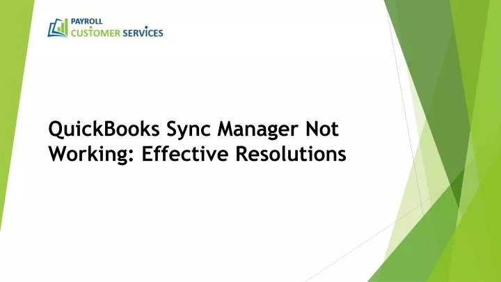 quickbooks sync manager not working effective