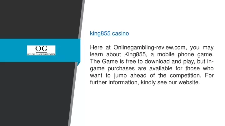 king855 casino here at onlinegambling review