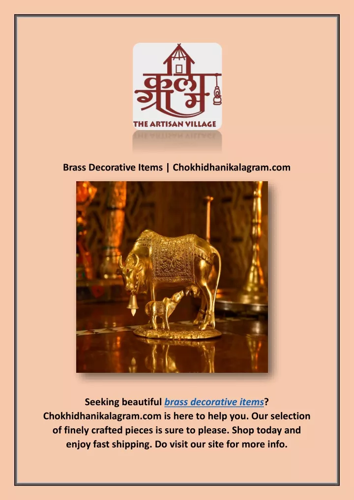 brass decorative items chokhidhanikalagram com