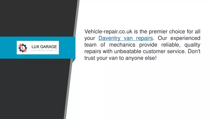 vehicle repair co uk is the premier choice