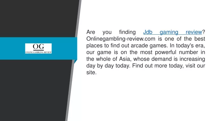 are you finding jdb gaming review onlinegambling