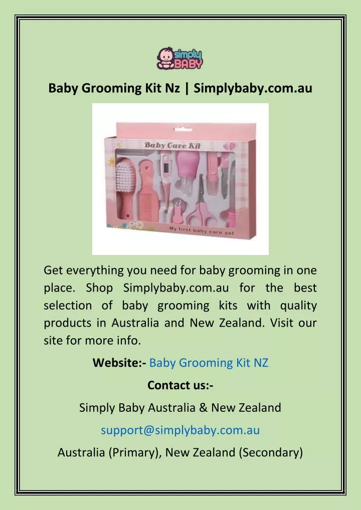 baby grooming kit nz simplybaby com au
