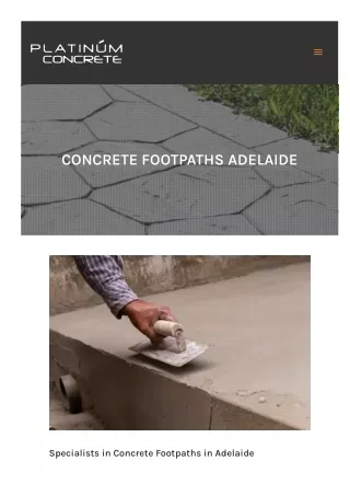 Concrete Footpaths Adelaide
