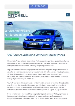 VW Service Adelaide