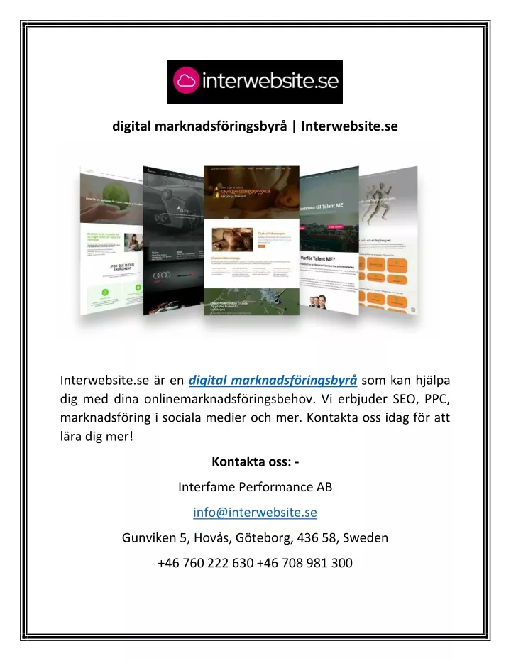 digital marknadsf ringsbyr interwebsite se