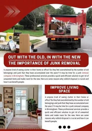 Out with the Old, In with the New: The Importance of Junk Removal
