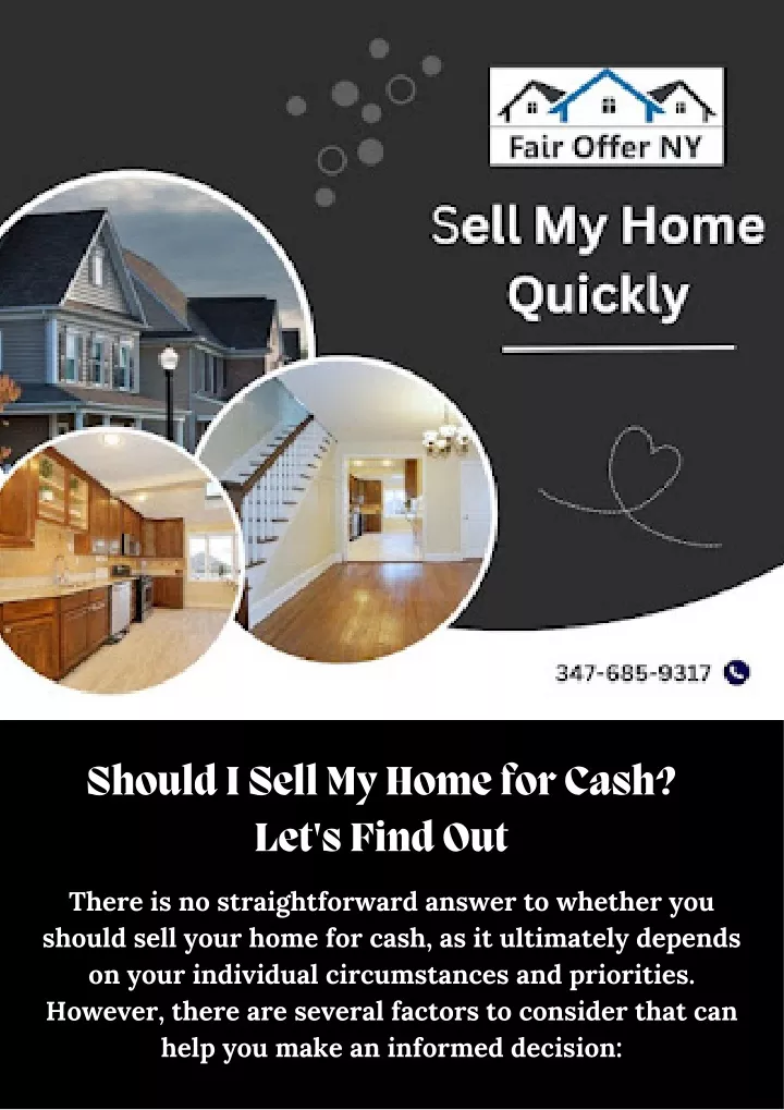 should i sell my home for cash let s find out