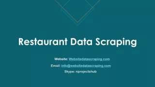 restaurant data scraping