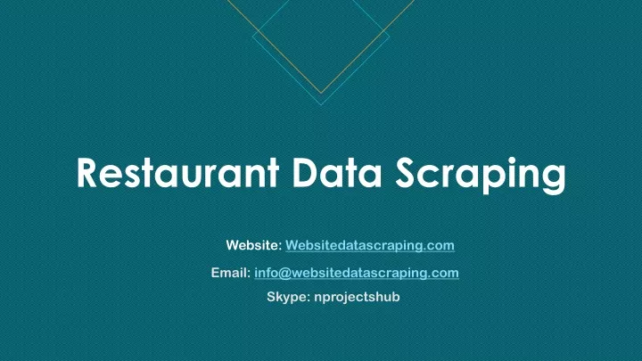 restaurant data scraping