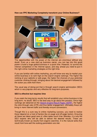 Boost Your Online Business with PPC Marketing