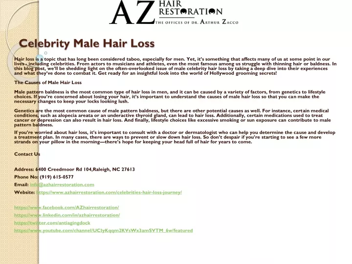 celebrity male hair loss