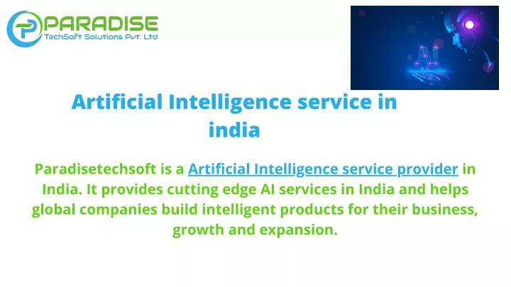 artificial intelligence service in india