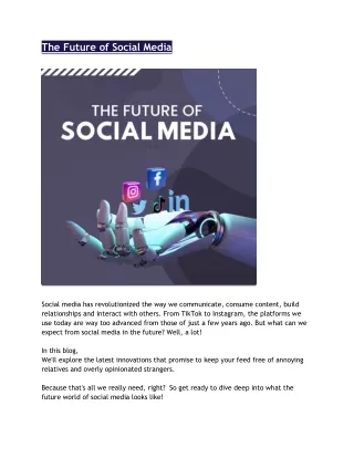 The Future of Social Media
