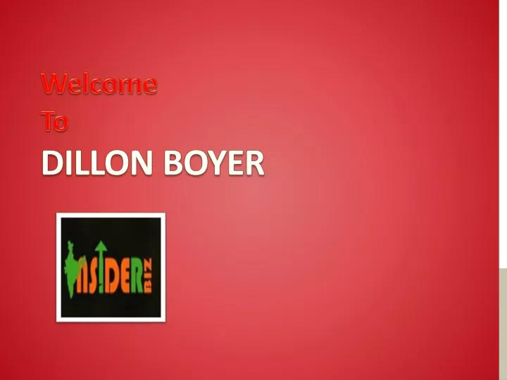 welcome to dillon boyer