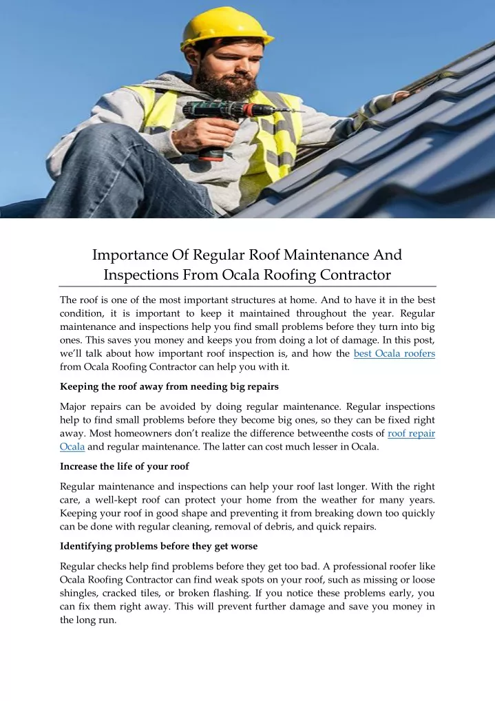 importance of regular roof maintenance