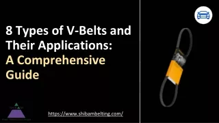8 Types of V-Belts and Their Applications_  A Comprehensive Guide