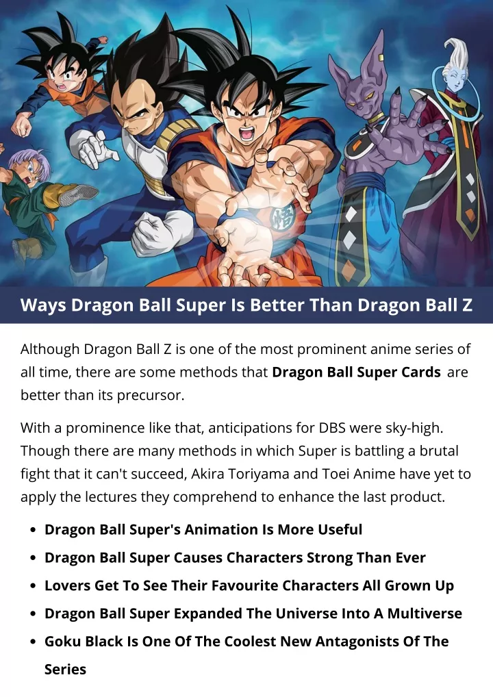 ways dragon ball super is better than dragon ball