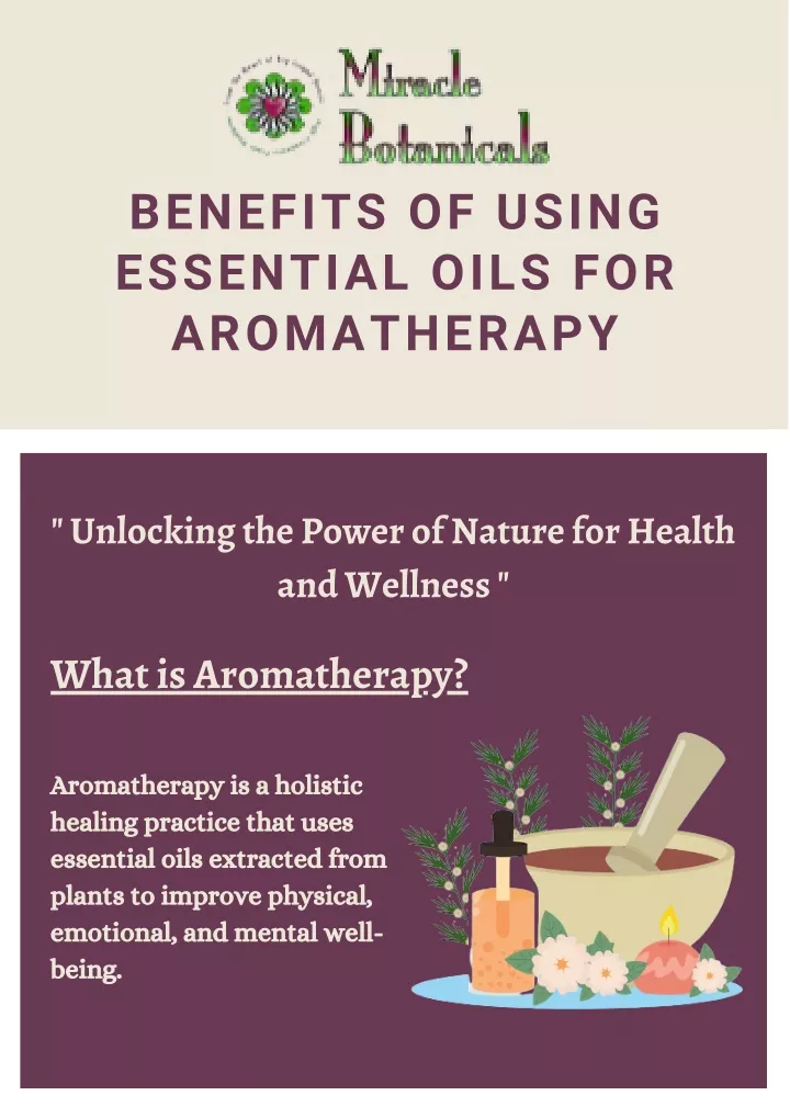 benefits of using essential oils for aromatherapy