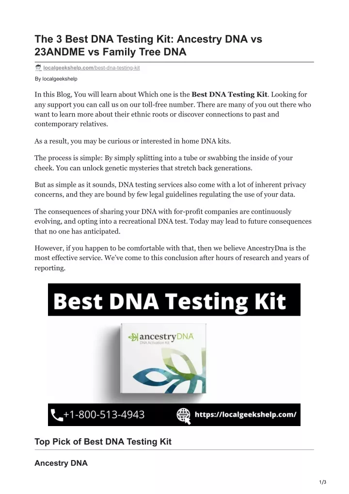 the 3 best dna testing kit ancestry