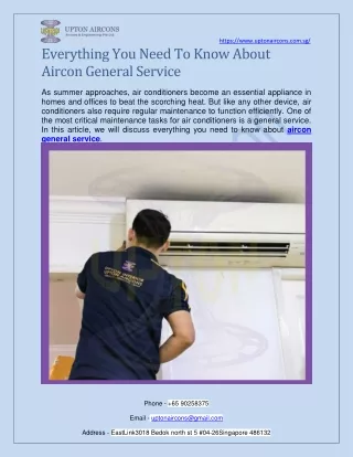 Everything You Need To Know About Aircon General Service