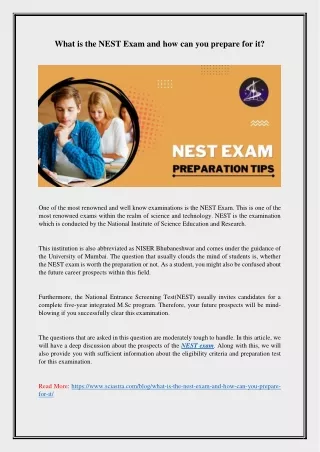What is the NEST Exam and how can you prepare for it