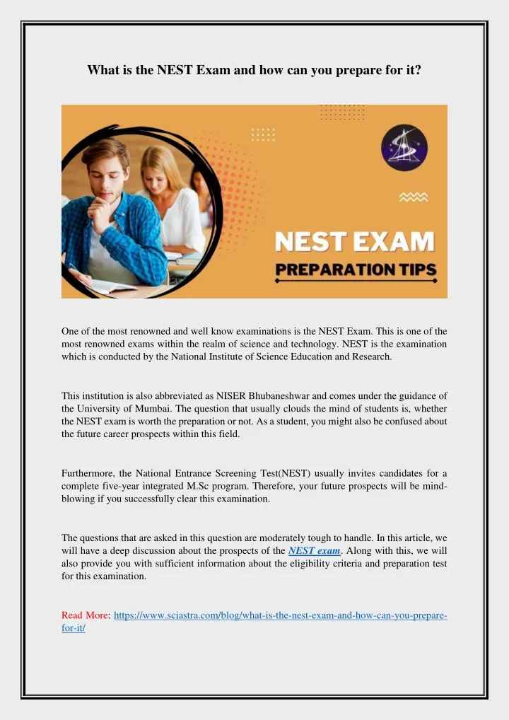 what is the nest exam and how can you prepare