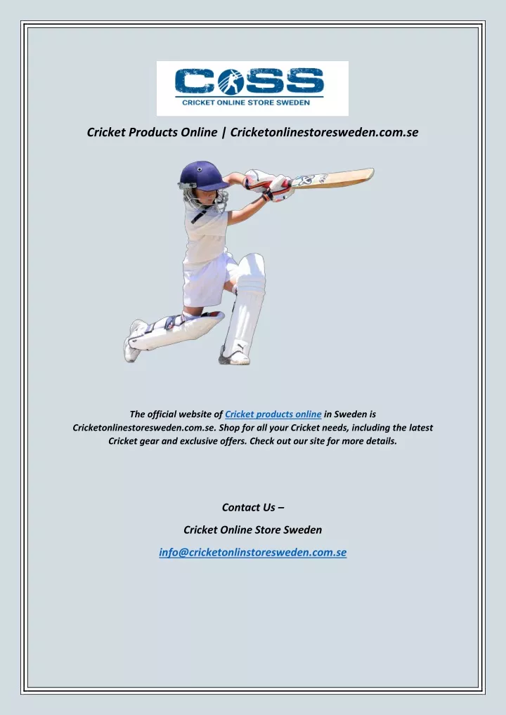 cricket products online cricketonlinestoresweden