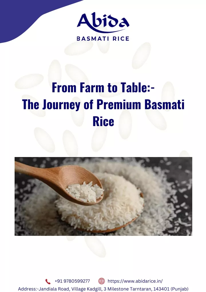 from farm to table the journey of premium basmati