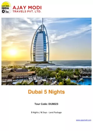 Book Dubai 5 Nights Tour Package