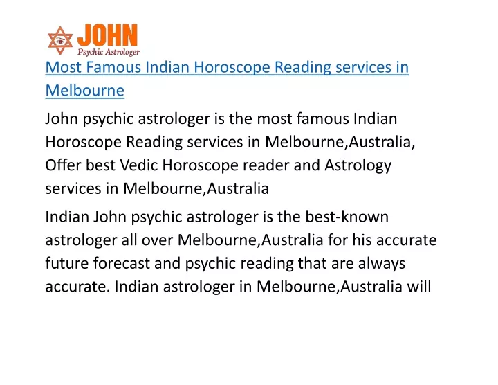 most famous indian horoscope reading services