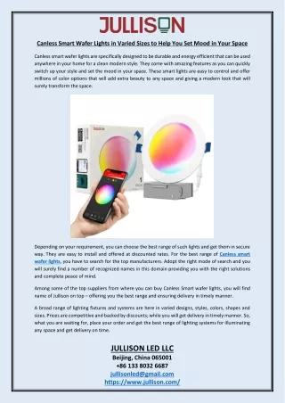 canless smart wafer lights in varied sizes