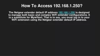 How To Access 192.168.1.250_