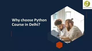 Why choose Python Course in Delhi