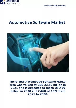 Automotive Software Market