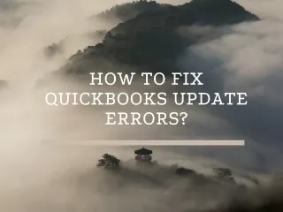 How to Solve QuickBooks update errors