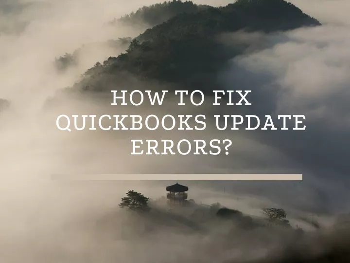 how to fix quickbooks update errors
