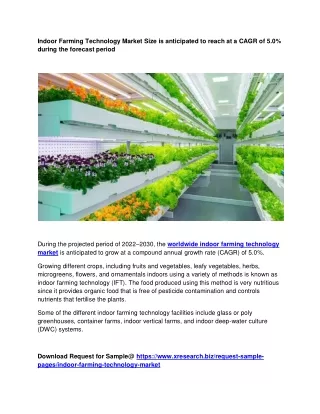 indoor farming technology market size