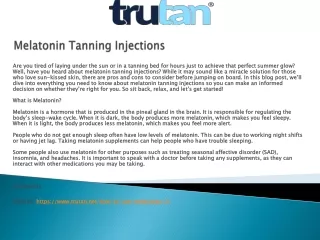 Melatonin Tanning Injections
