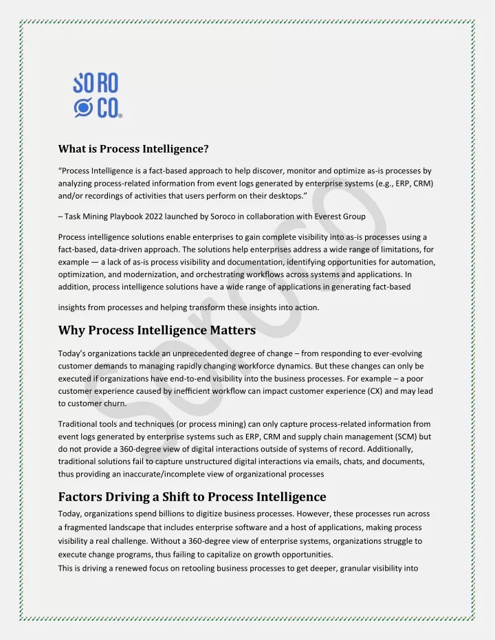 what is process intelligence