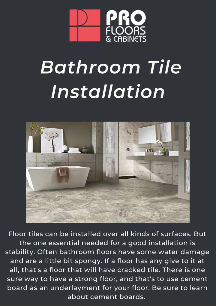 bathroom tile installation