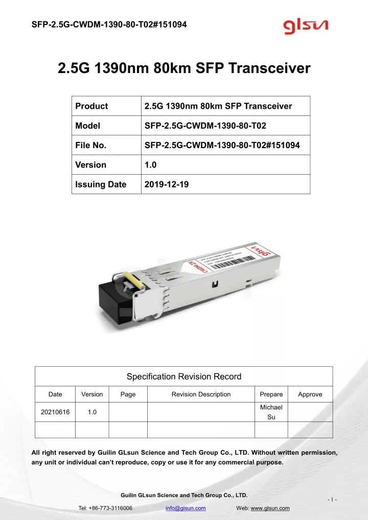 sfp 2 5g cwdm 1390 80 t02 151094