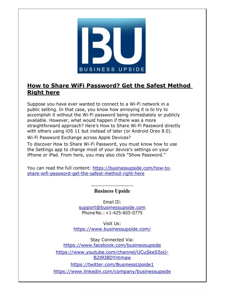 how to share wifi password get the safest method