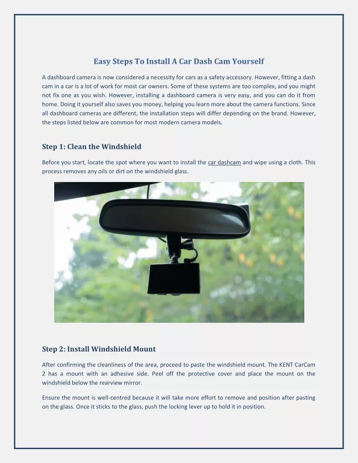 easy steps to install a car dash cam yourself