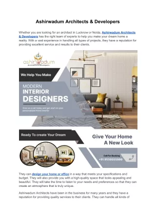 ashirwadum architects developers