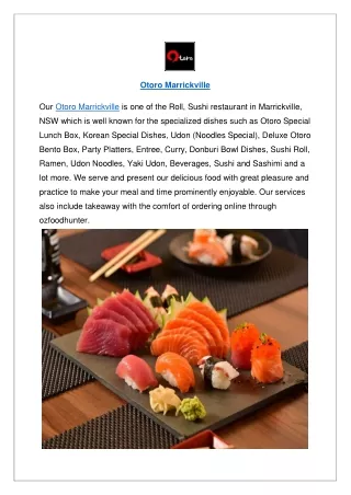 Get Up to 10% Offer Otoro Marrickville – Order Now