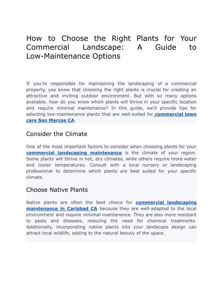 how to choose the right plants for your