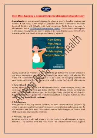 how does keeping a journal helps in managing