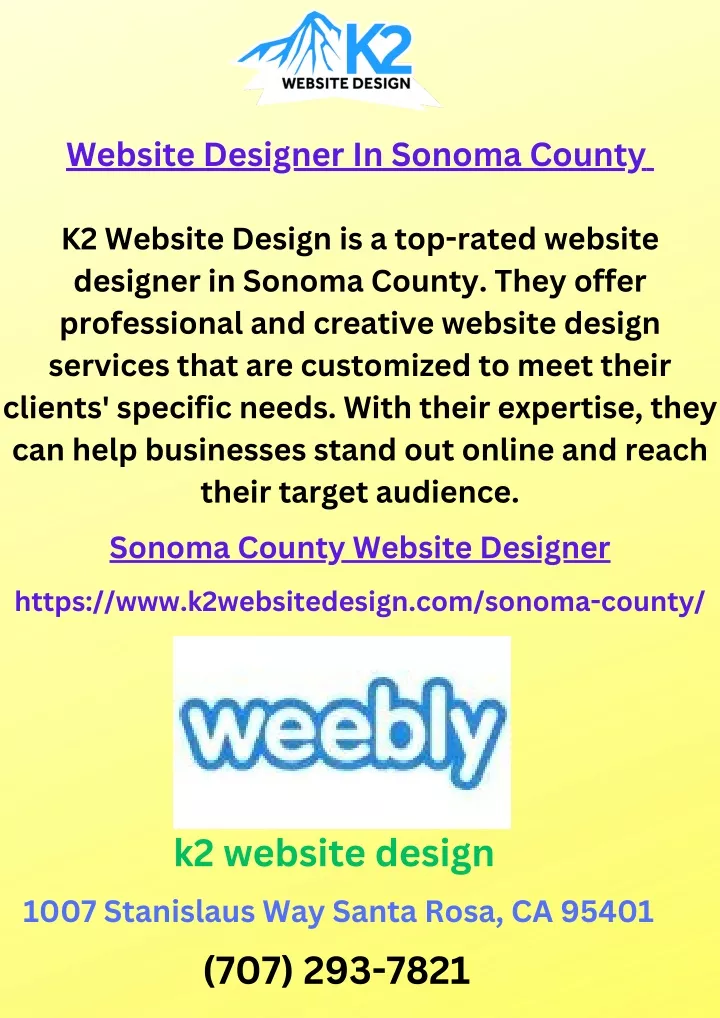 website designer in sonoma county