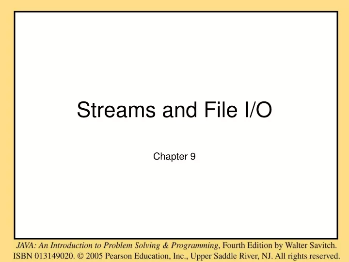 streams and file i o